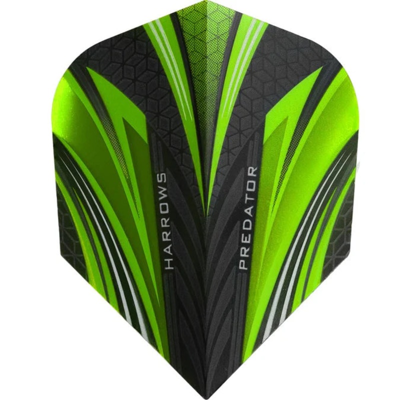 Harrows Prime Predator Green Standard Dart Flights Standard 100 Micron Extra Strong