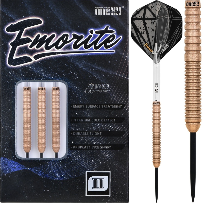 One80 Emorite 02 Darts – Steel Tip – 90% Tungsten – Rose Gold 22g