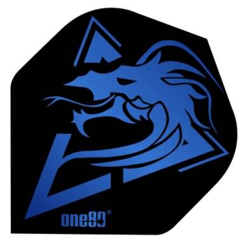One80 Serpent Blue Dart Flights Standard 100 Micron Poly