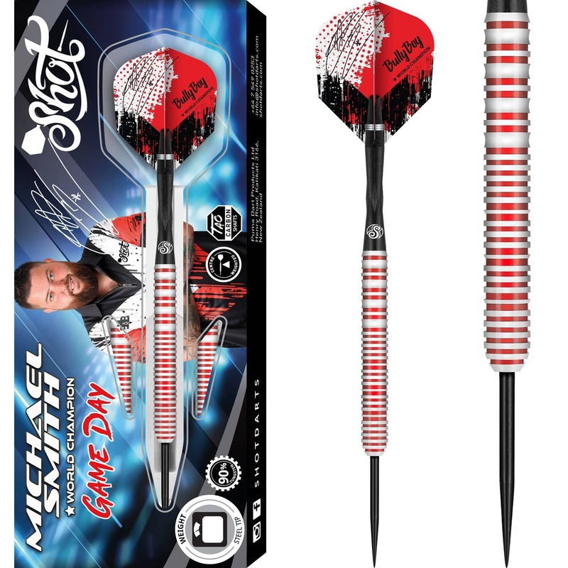 Shot Michael Smith Darts – Steel Tip – 90% Tungsten – Game Day 21g