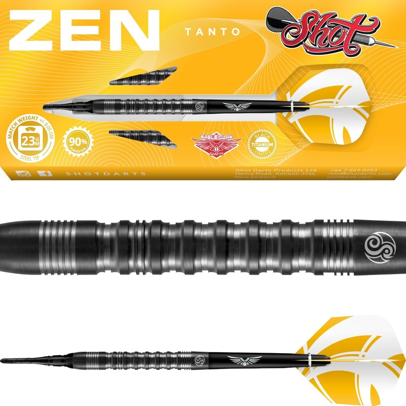 Shot – Zen Tanto Darts – Soft Tip – 90% Tungsten – 18g 20g 18 grams