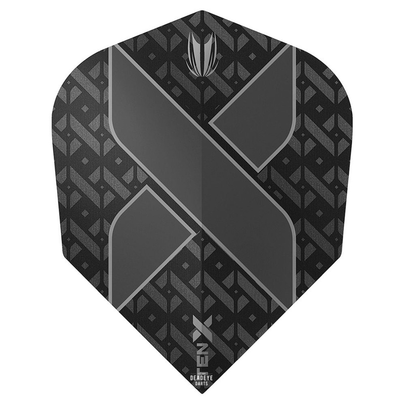 Target Ten X Dart Flights Black Ten-X