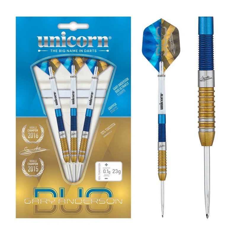 Unicorn Gary Anderson Duo 90% Tungsten Steel Tip Darts 21 GRAM