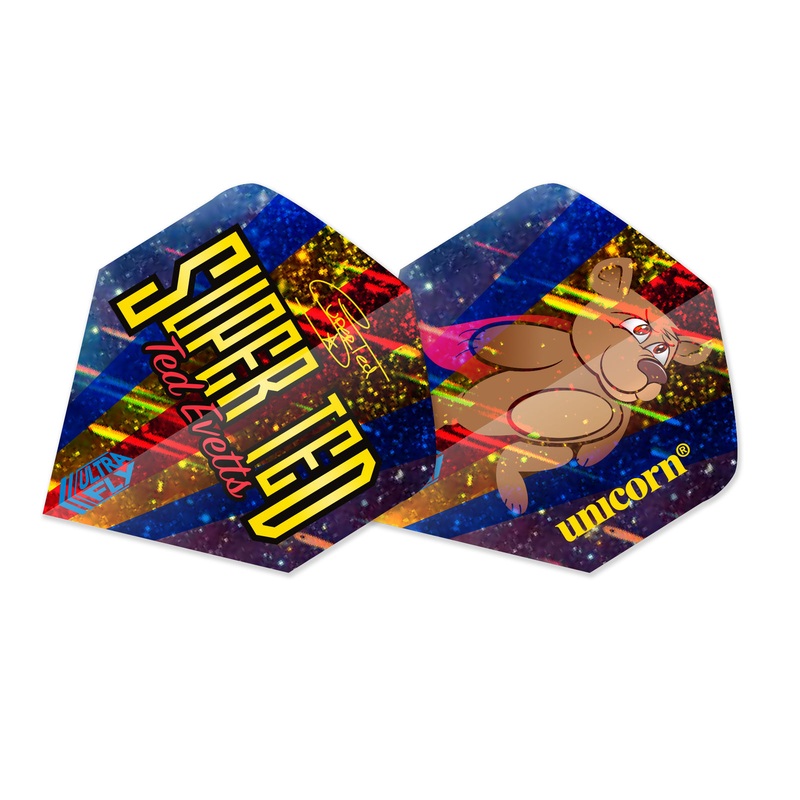 Unicorn Ted Evetts Ultrafly Big Wing Dart Flights Blue