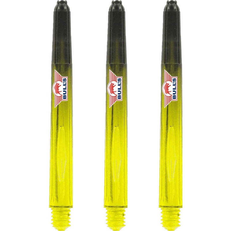 *Bulls Airstriper Dart Shafts – Polycarbonate – Clear Yellow Medium