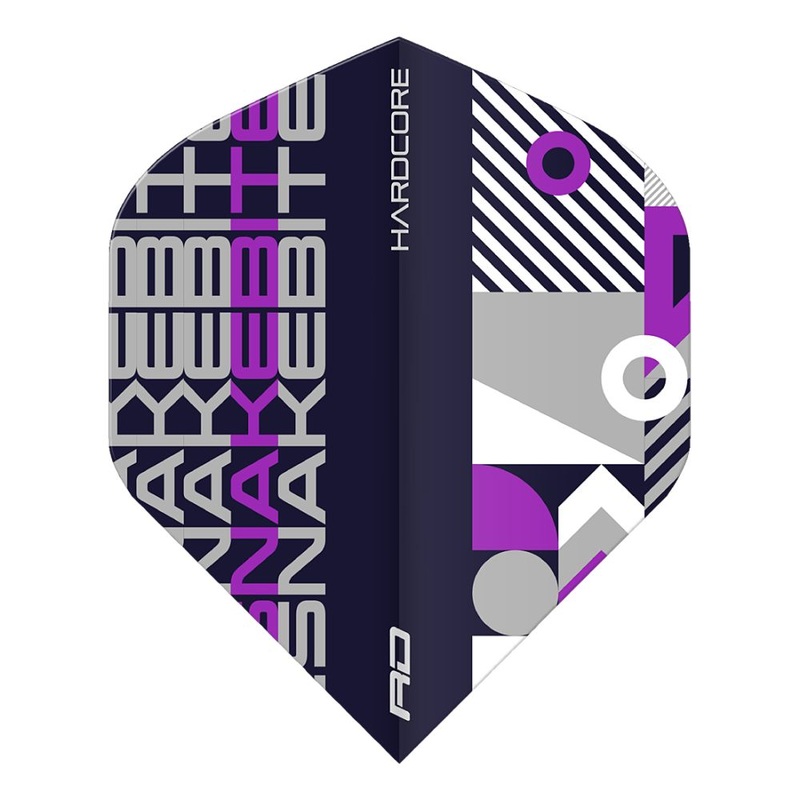 Hardcore Snakebite Stack Standard Dart Flights Purple No2 Standard