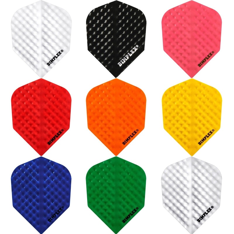 *Harrows Dimplex Dart Flights – Standard Shape – Plain Colours Plain Black