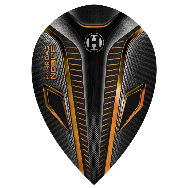 Harrows Noble Gold Pear Dart Flights Gold