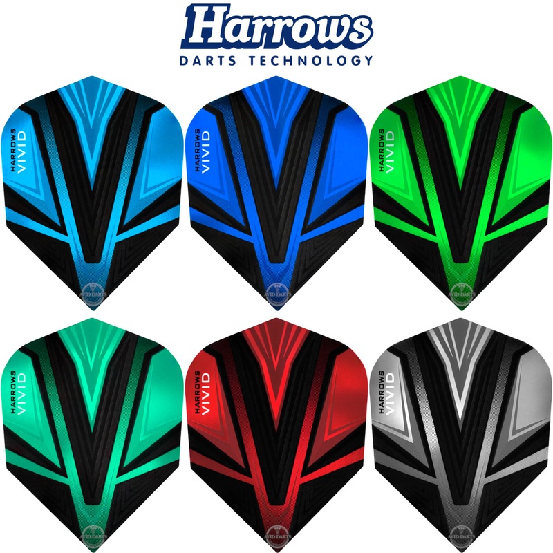 Harrows – Vivid – Standard Dart Flights Aqua