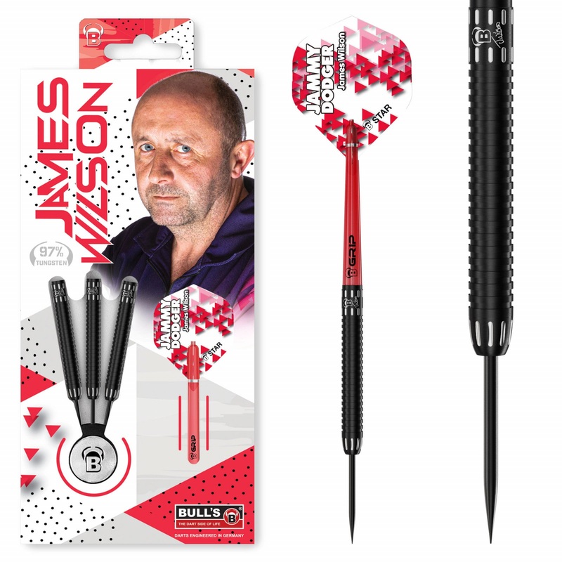 James Wilson Original 97% Tungsten Steel Tip Darts by Bulls 22 Gram