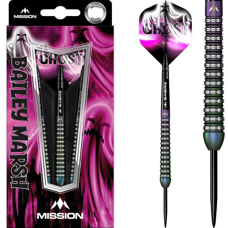 *Mission Bailey Marsh Darts – Steel Tip – 90% – Coral PVD Coating – Ghost 23g