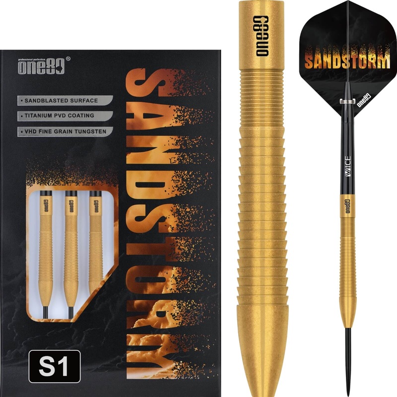 One80 – Sandstorm S1 Darts – Steel Tip – 90% Tungsten – 22g 24g 22 grams