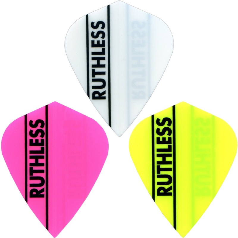 *Ruthless – Solid Panel – Dart Flights – 100 Micron – Kite White