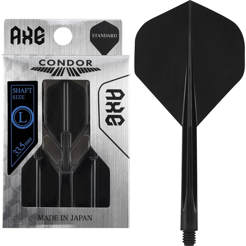 CONDOR AXE DART FLIGHT SYSTEM FLIGHTS – STANDARD – LONG – BLACK