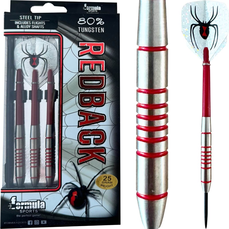 Formula Sports – Redback Darts – Steel Tip – 80% Tungsten – 25g