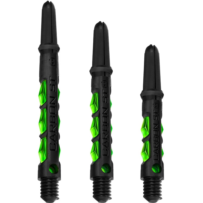 Harrows Carbon ST Shafts – Dart Stems – Black & Green Medium