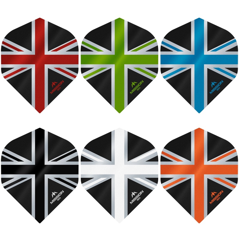 *Mission Alliance Union Jack Dart Flights – 150 – No2 – Black Black