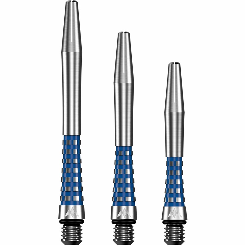 Mission Atom13 Aluminium Shafts – Natural Metal Stems – Blue Short