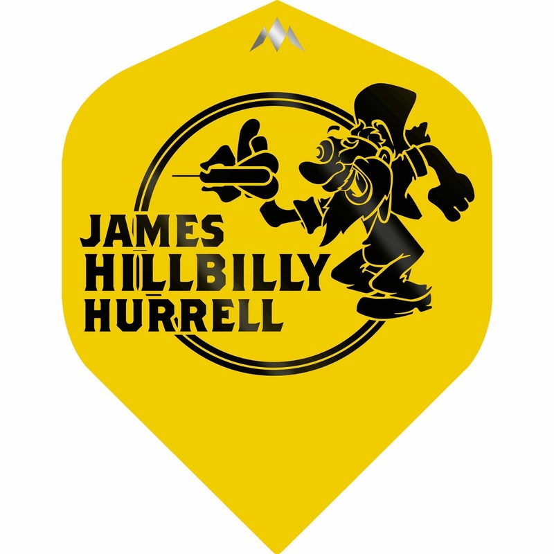 Mission Solo Dart Flights – 100 Micron – No2 – Std – James Hurrell – Yellow – Hillbilly