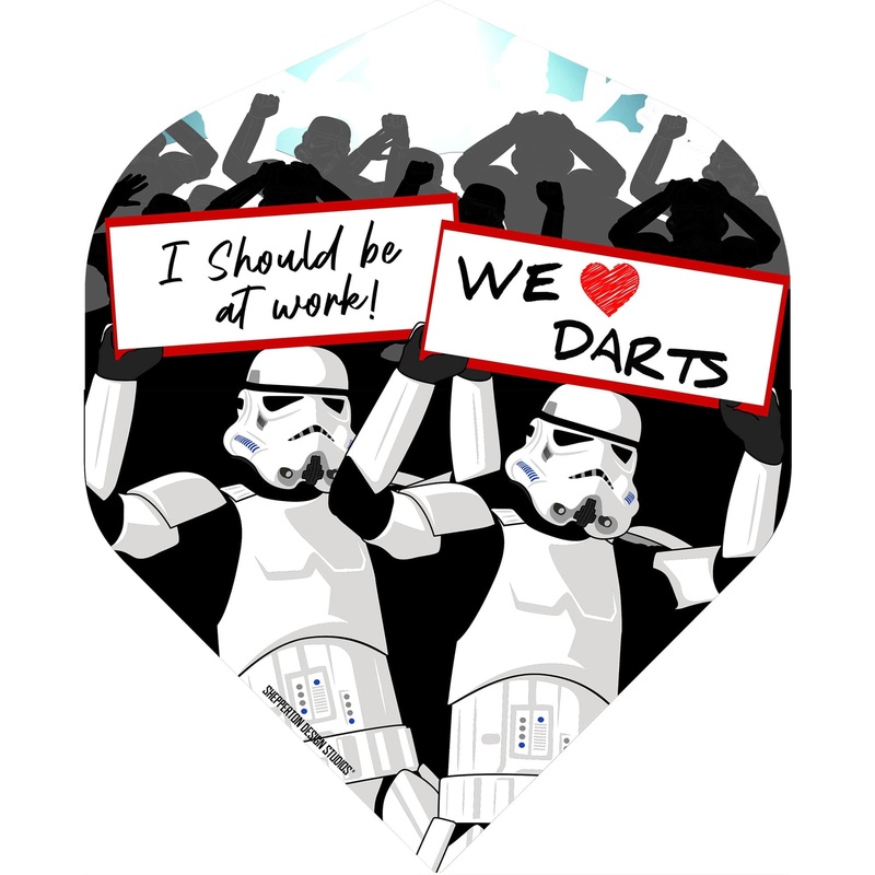 *Original StormTrooper Dart Flights – Official Licensed – No2 – Std – Storm Trooper – We Love Darts
