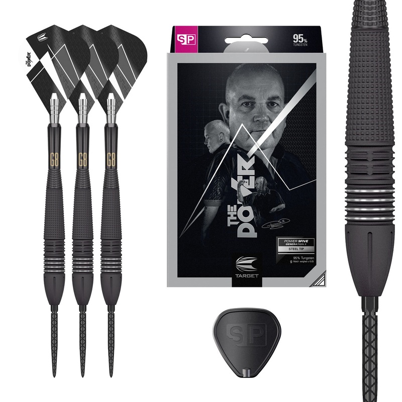 Phil Taylor Power 9FIVE G8 95% Tungsten Swiss Point Steel Tip Darts by Target 22 Gram