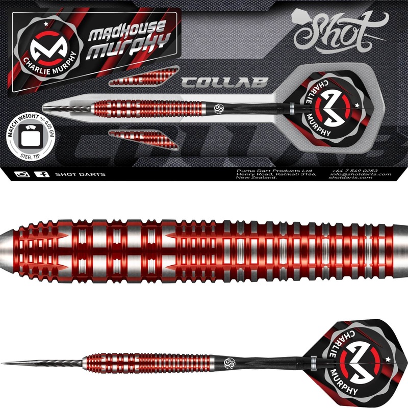 Shot – Charlie Murphy Darts – Steel Tip – 90% Tungsten – 23g