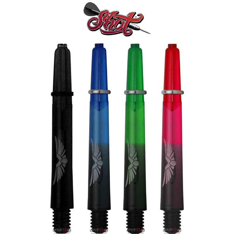 Shot – Eagle Claw Black Two Tone Polycarbonate Dart Shafts Short (35mm) Black