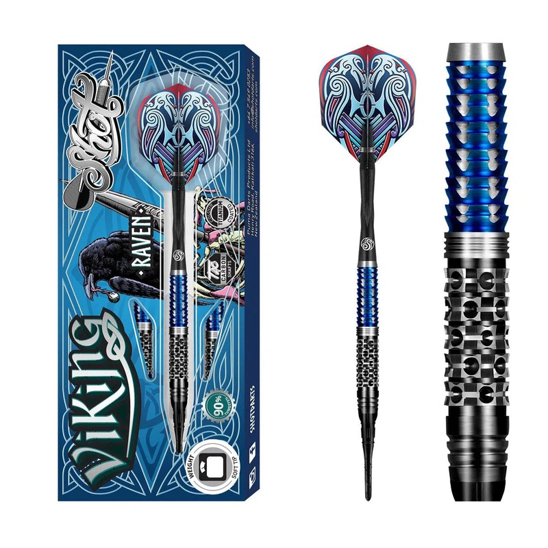 Shot Viking Raven 90% Tungsten Soft Tip Darts 18 GRAM