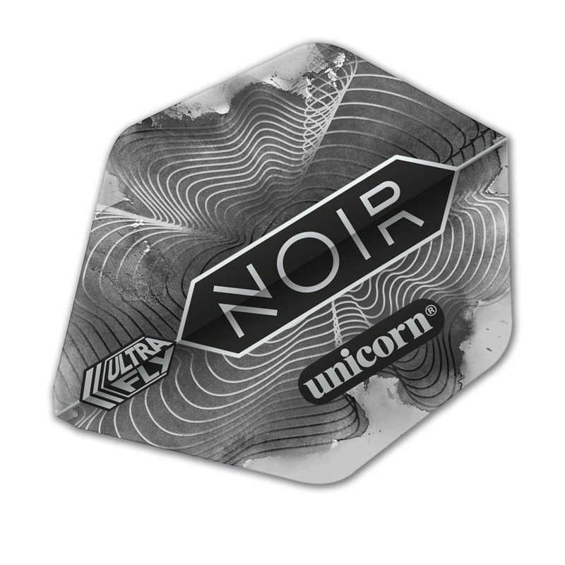 Ultrafly 75 Micron AR2 Shape Noir Organic Dart Flights by Unicorn Black