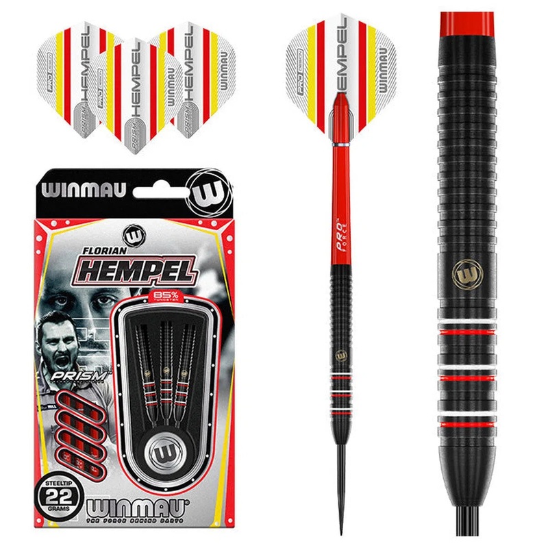 Winmau Florian Hempel Pro-Series 85% Tungsten Steel Tip Darts 22 GRAM