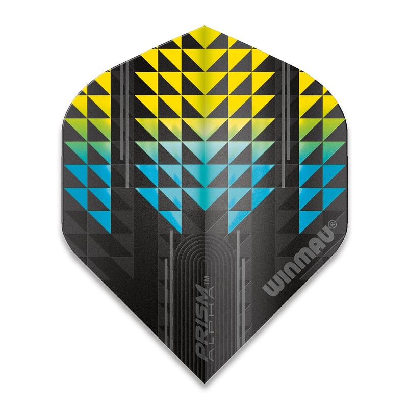 Winmau Prism Alpha Standard Dart Flights 100 Micron 6915-174 Yellow / Blue