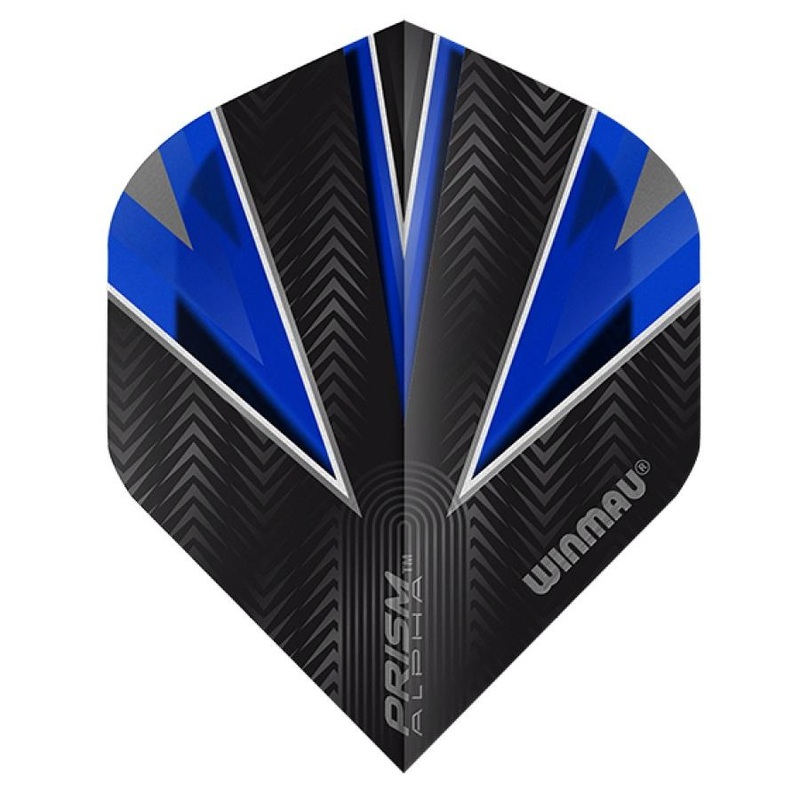 Winmau Prism Alpha Translucent Blue Dart Flights Standard Black/Blue