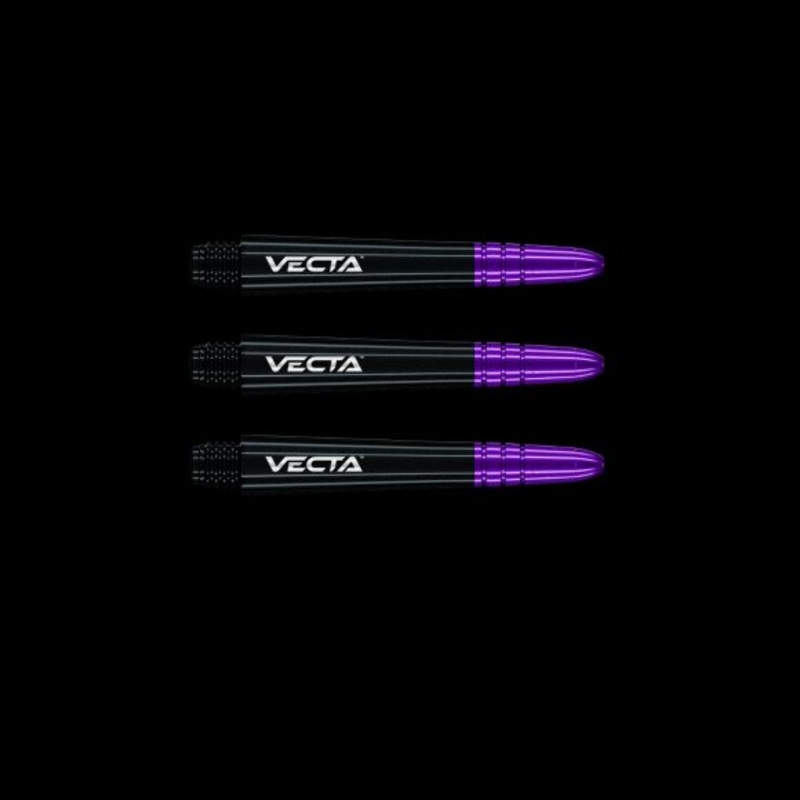 Winmau Vecta Black & Purple Intermediate Shafts Polycarbonate Intermediate (37mm in length excluding thread) Black & Purple