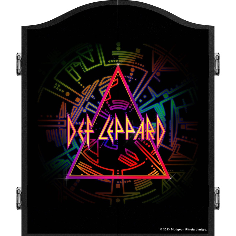 Def Leppard Dartboard Cabinet – Official Licensed – C10 – Premium Black – Prism