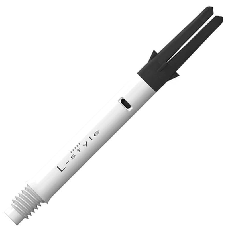 L-Style L-Shaft Carbon Silent Straight Spinning Dart Shafts – 330 Medium White