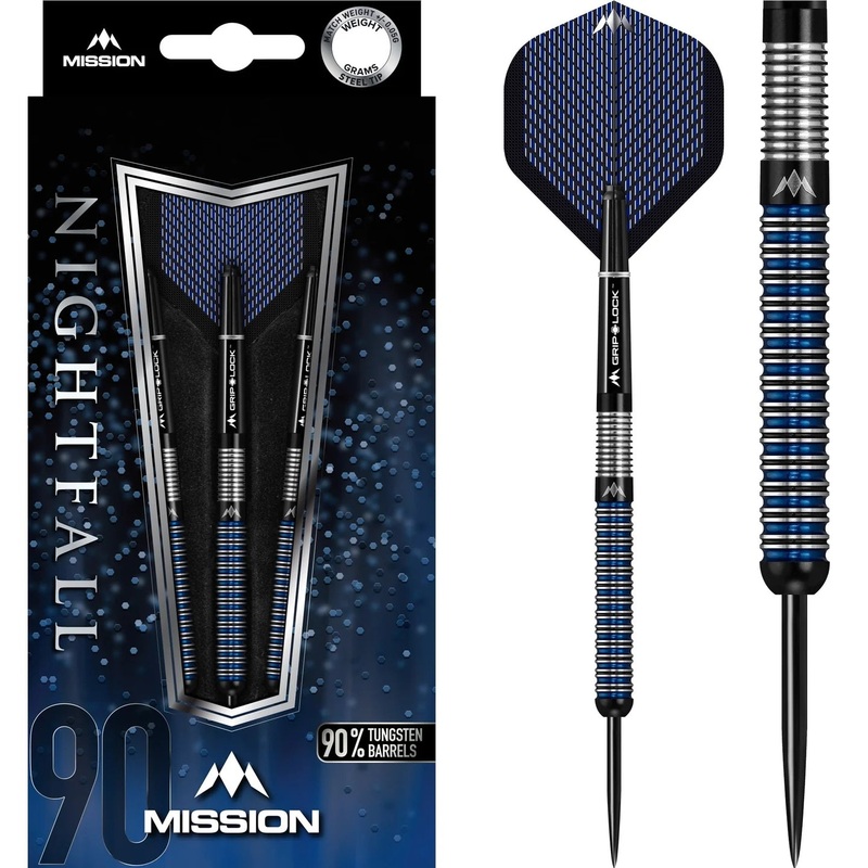 MISSION NIGHTFALL DARTS – STEEL TIP – M1 – Straight Ring 23g