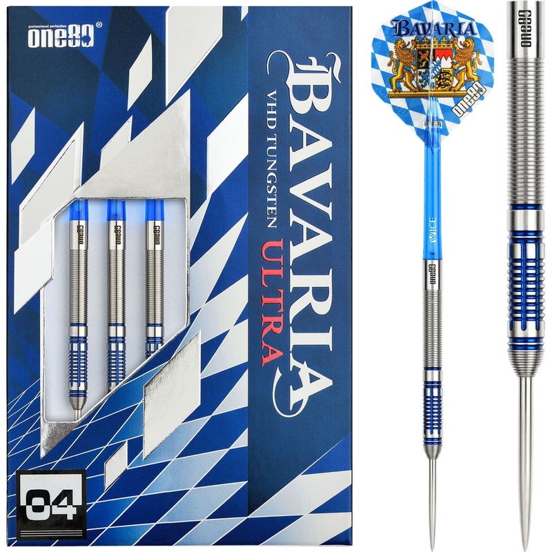 One80 Bavaria Ultra Long Darts – Steel Tip – S04 – Blue 21g