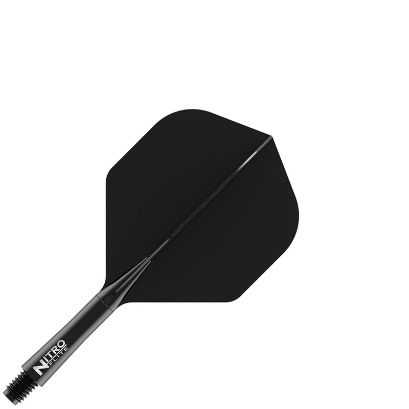 Red Dragon Nitro Flite Integrated Flight and Shaft System – No2 Short Black & Black