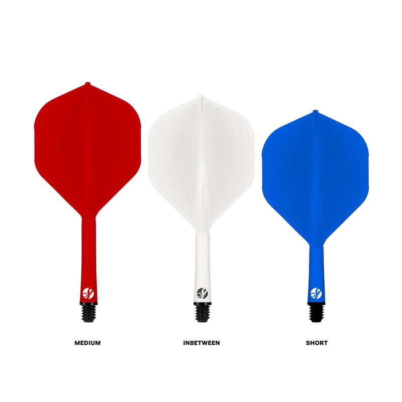 Shot Flight Deck – One Piece Dart Flight and Shaft System – Tricolor – Medium Medium