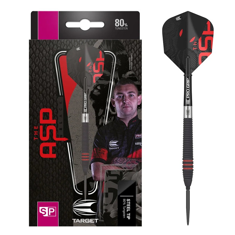 Target Darts Nathan Aspinall Black SP 80% Tungsten Steel Tip Darts 22 GRAM