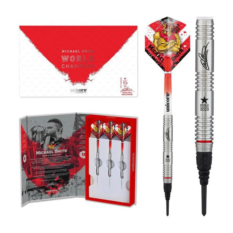 Unicorn Michael Smith World Champion Edition 90% Tungsten Soft Tip Darts 19 GRAM