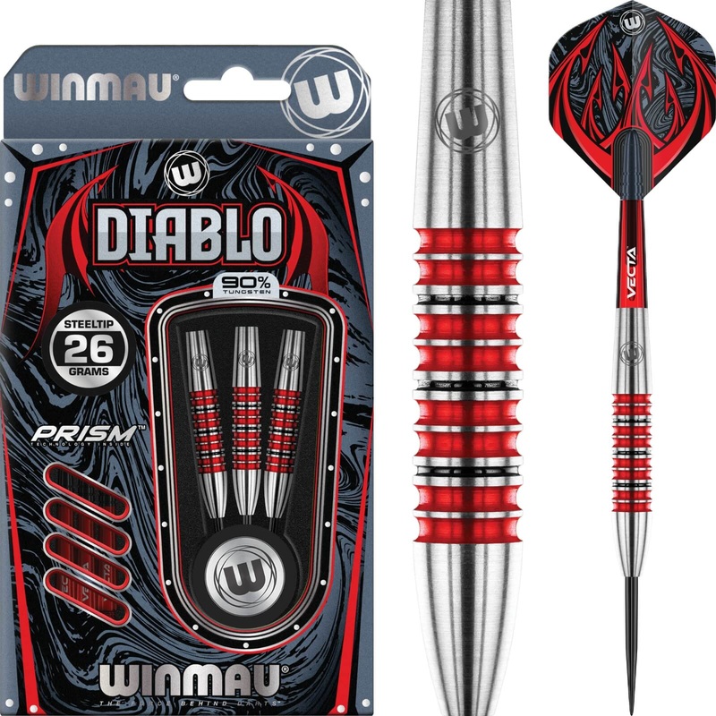 Winmau – Diablo Darts – Steel Tip – 90% Tungsten – 24g 26g 28g 24 grams