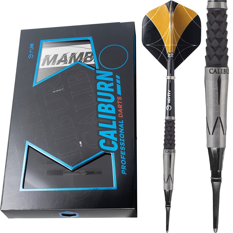 *Caliburn Player Darts – Soft Tip – 95% – Black Titanium – Mamba 19g