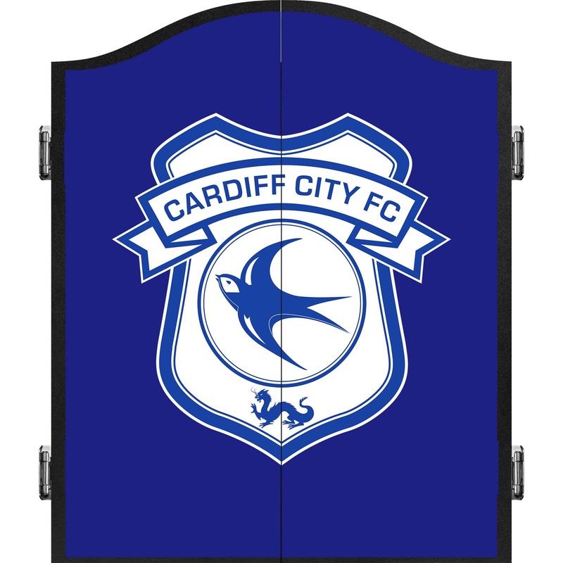 Cardiff City FC – Official Licensed – Dartboard Cabinet – C3 – Blue Crest