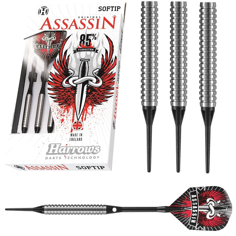 Harrows Assassin 85% Tungsten Ringed Soft Tip Darts 16 Gram