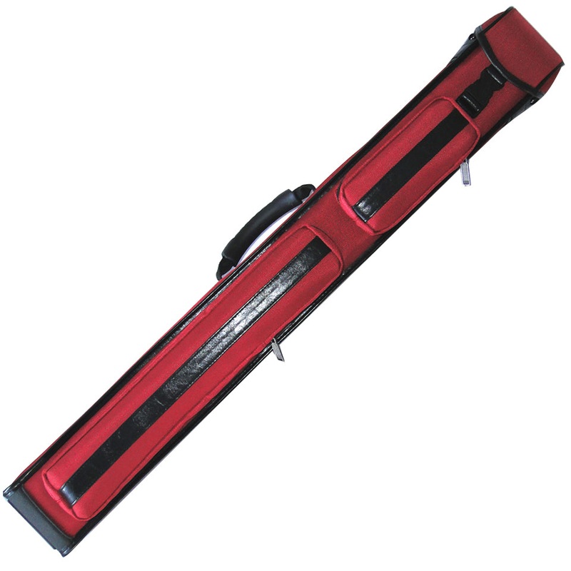 J&J 2B/3S Nylon W/Satin Dividers Cue Case – Red