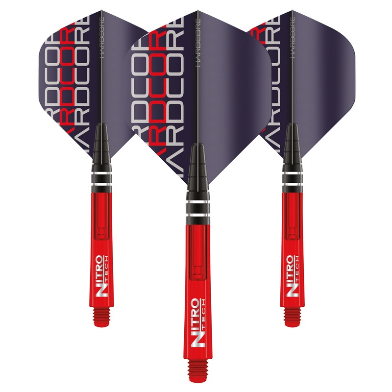 Nitrotech Flight & Shaft Combo – Red by Red Dragon – 4 Sets