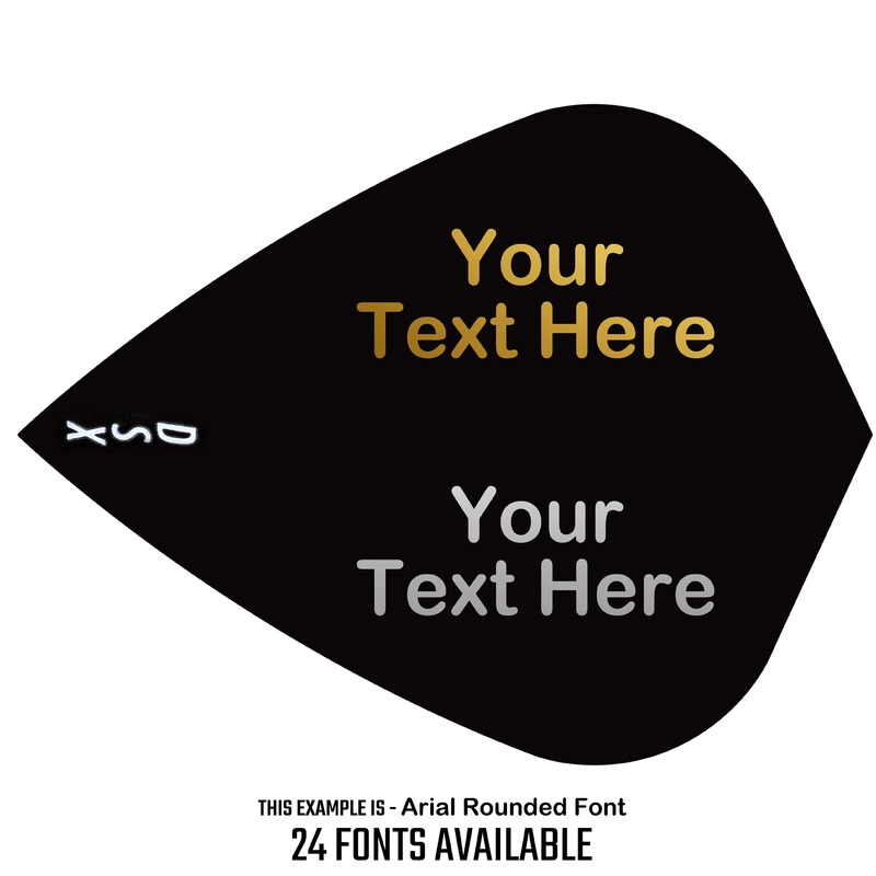 Personalised Flights – Extra Strong – Hot Foil – 5 Sets – Kite – Black Default Title