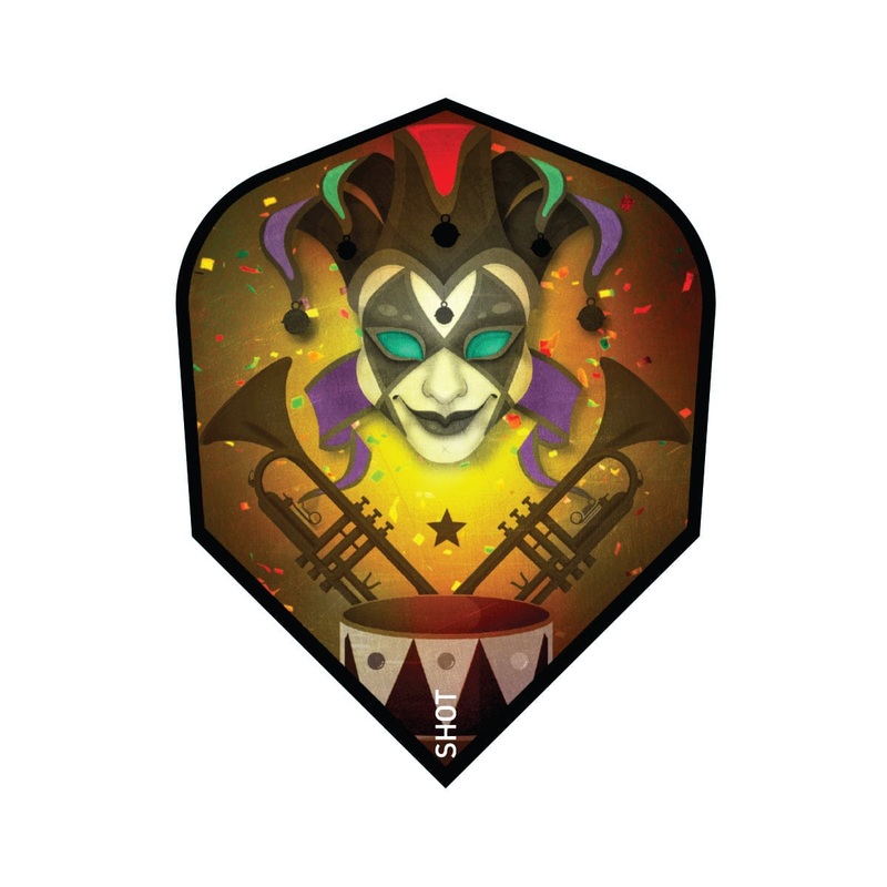 Shot Americana Jester Dart Flight Set Small Standard Standard 100 Micron Polymer