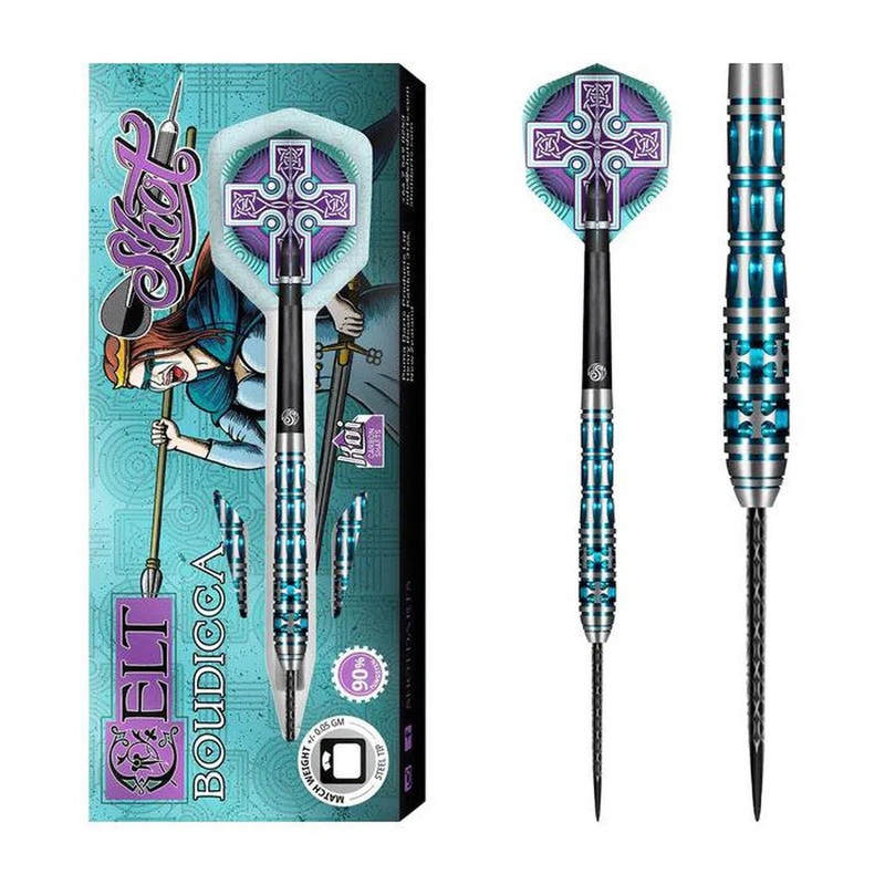Shot Celt Boudicca 90% Tungsten Steel Tip Darts 23 GRAM